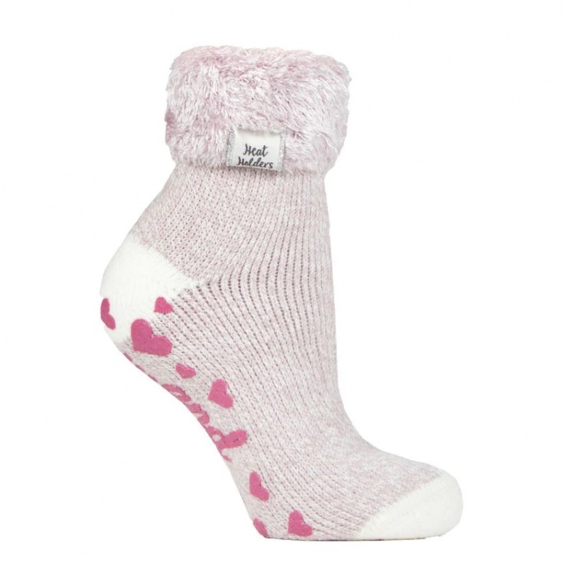 Heat Holders Thermal Pink Slipper Socks x 3 